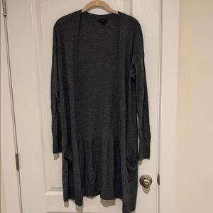 Halogen Charcoal Open Front Cardigan